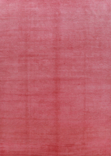 Pink Coral Modern Wool Gabbeh Persian Area Rug 9x12