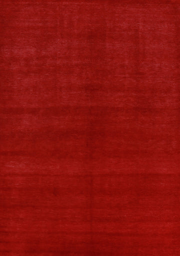 Vegetable Dye Red Wool Gabbeh Persian Area Rug 6x9