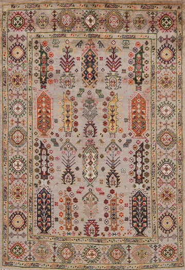 Handmade Wool Kazak Oriental Rug 4x6