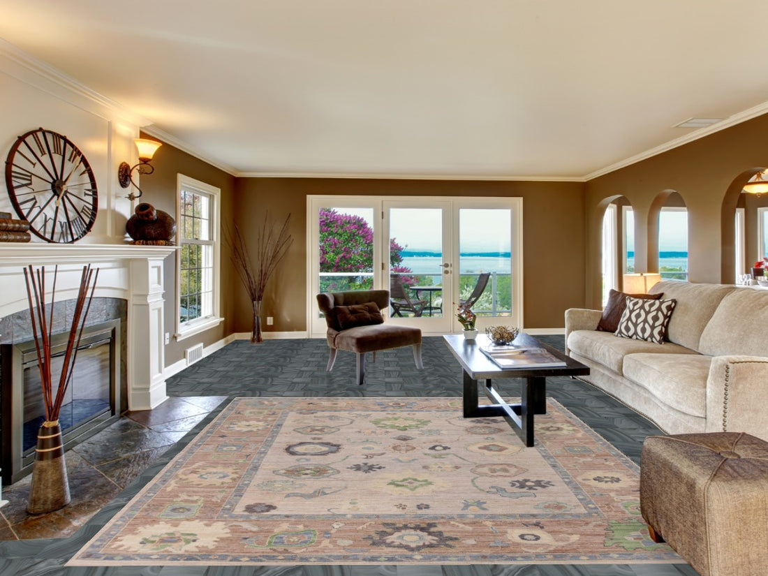 Vegetable Dye Oushak Turkish Area Rug 8x10