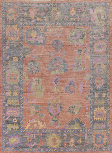 Vegetable Dye Oushak Turkish Area Rug 8x10