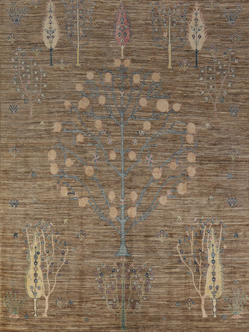 Vegetable Dye Oushak Chobi Turkish Area Rug 8x10