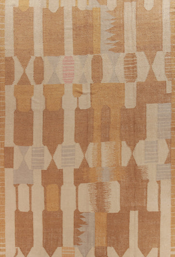 Contemporary Jute Kilim Vegetable Dye Large Rug 10x14