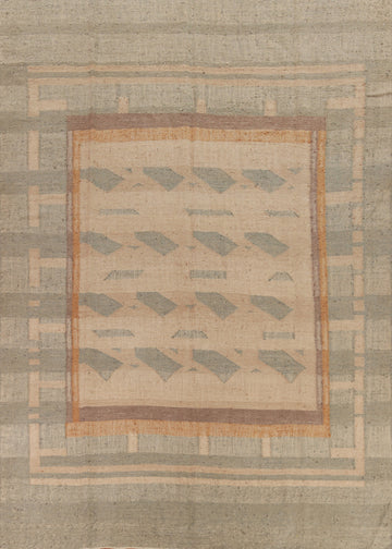 Contemporary Jute Kilim Turkish Area Rug 9x12