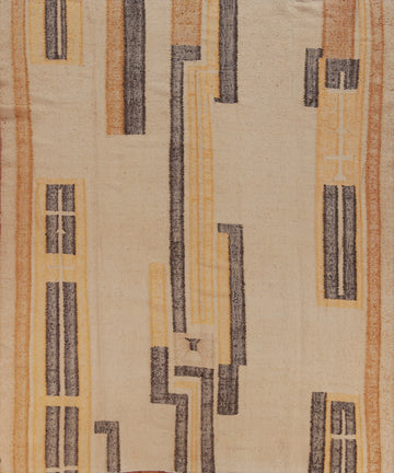 Contemporary Jute Kilim Turkish Square Rug 9x9