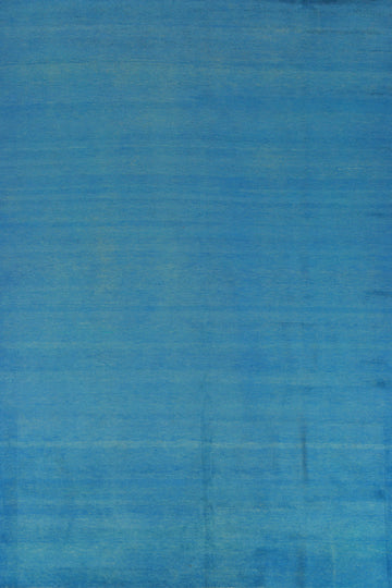 Sky Blue Solid Gabbeh Vegetable Dye Area Rug 7x10