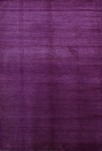 Modern Wool Purple Royal Gabbeh Vegetable Dye Area Rug 6x9