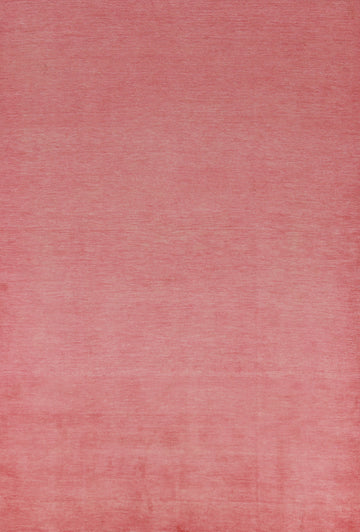 Modern Pink Solid Gabbeh Vegetable Dye Area Rug 6x9