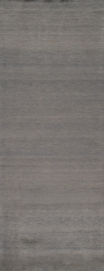 Vegetable Dye Gray Gabbeh Persian Runner Rug 3x10