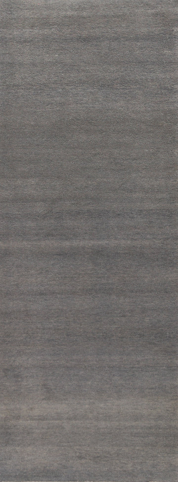 Vegetable Dye Gray Gabbeh Persian Runner Rug 3x10