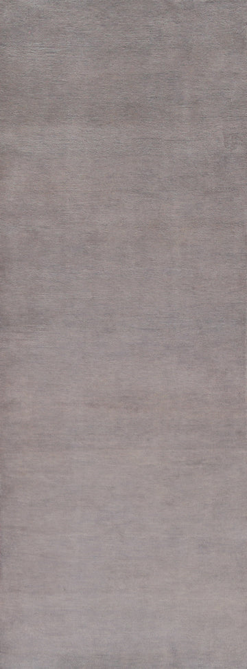 Lavender Purple Modern Gabbeh Vegetable Dye Runner Rug 3x10