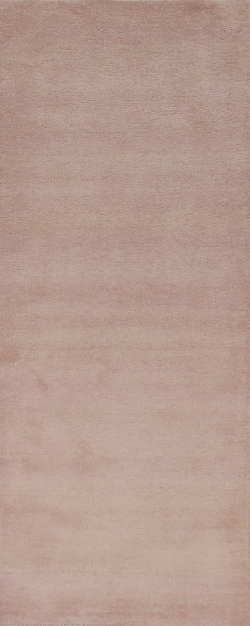 Vegetable Dye Pink Gabbeh Persian Runner Rug 3x8