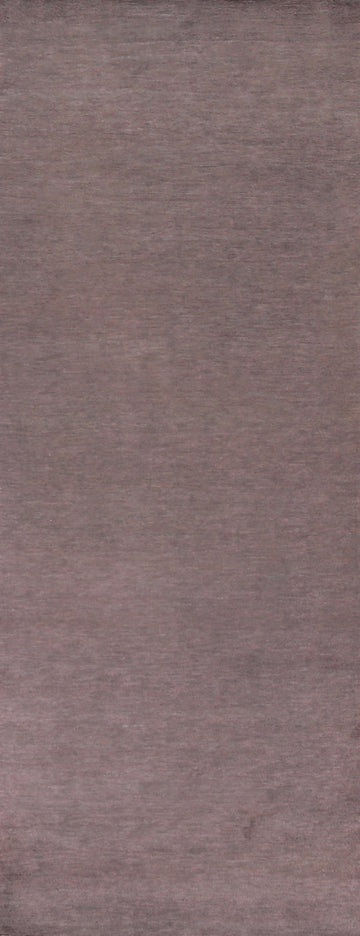 Modern Wool Purple Gabbeh Vegetable Dye Runner Rug 3x10
