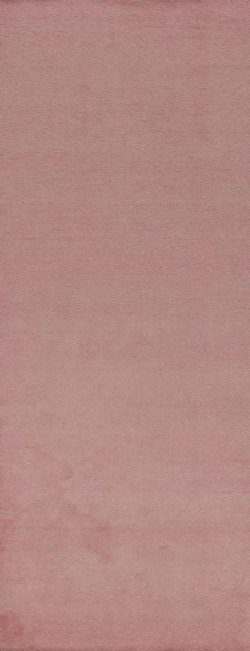 Pink Modern Wool Gabbeh Persian Runner Rug 3x10