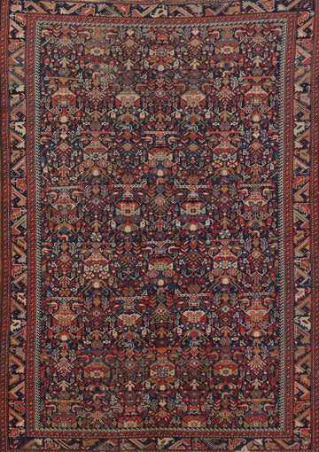 Pre-1900 Antique Vegetable Dye Malayer Persian Rug 4x6
