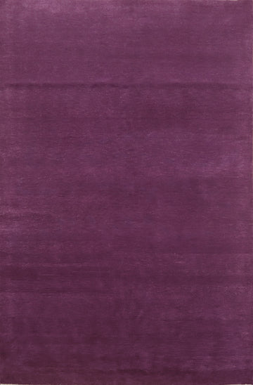 Vegetable Dye Purple Gabbeh Persian Area Rug 6x9