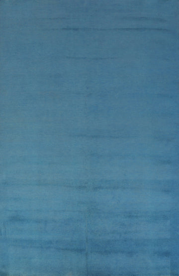 Vegetable Dye Sky Blue Gabbeh Persian Area Rug 7x10
