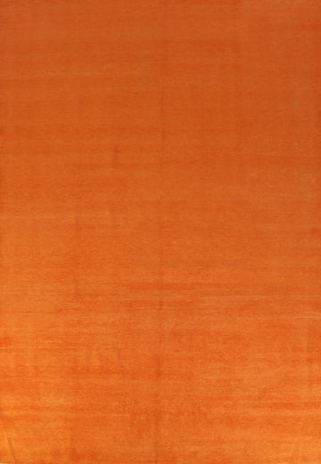 Vegetable Dye Orange Wool Gabbeh Persian Area Rug 9x12