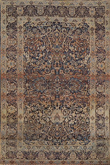 Pre-1900 Antique Vegetable Dye Kerman Ravar Persian Rug 5x7