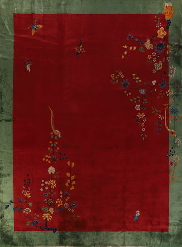 Vegetable Dye Art Deco Nichols Chinese Large Rug 12x14