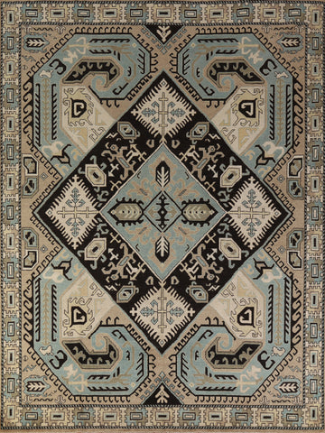 Geometric Kazak Oriental Area Rug 8x10