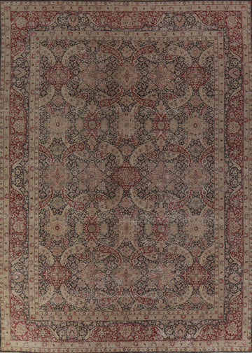 Pre-1900 Vegetable Dye Kerman Ravar Persian Area Rug 10x13