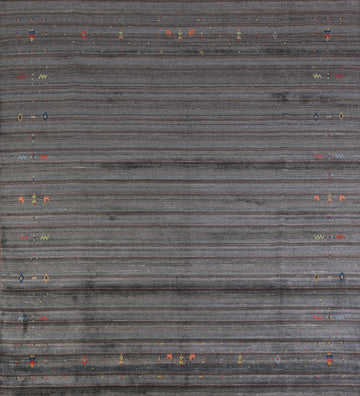 Square Wool Tribal Gabbeh Indian Area Rug 8x8