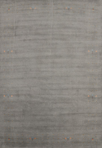 Gray Wool Gabbeh Indian Area Rug 9x12