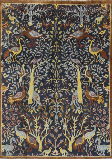 Animals Blue Ziegler Oriental Area Rug 8x10