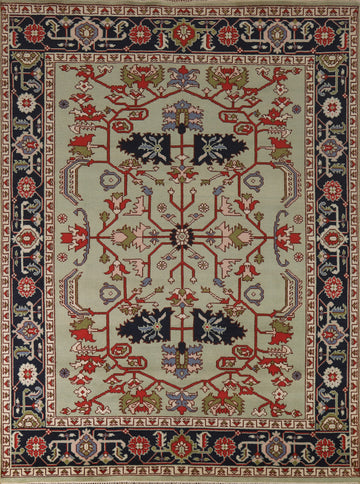 Green Wool Heriz Serapi Oriental Area Rug 8x10