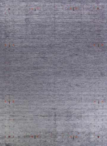 Blue & Gray Handmade Gabbeh Indian Area Rug 9x12
