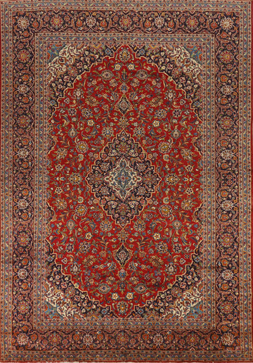 Traditional Kashan Vegetable Dye Persian Area Rug 10x13