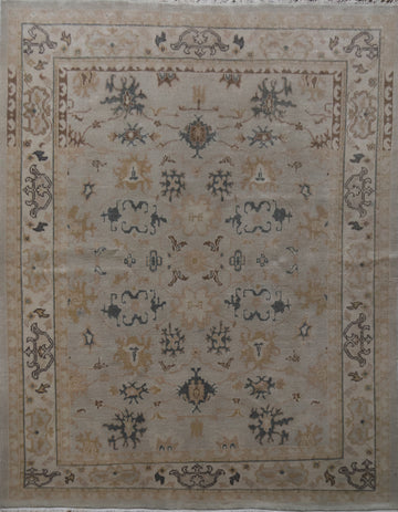 Vegetable Dye Wool Floral Oushak Oriental Rug 5x6