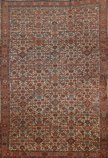Pre-1900 Antique Vegetable Dye Bidjar Persian Rug 4x6