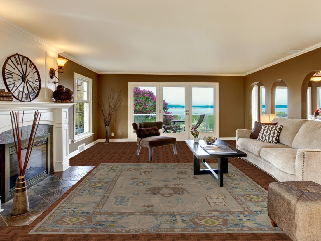 Vegetable Dye Oushak Turkish Area Rug 8x10