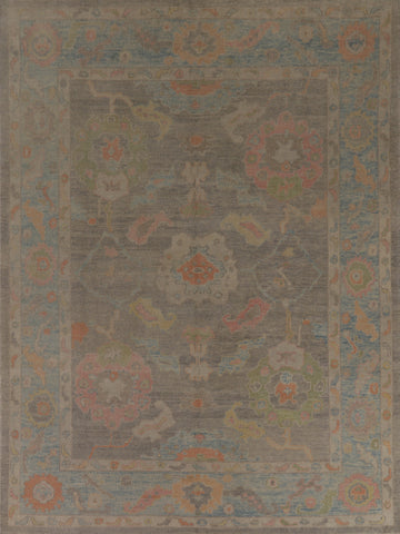 Vegetable Dye Oushak Turkish Area Rug 8x10