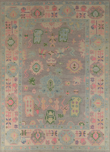 Vegetable Dye Oushak Turkish Area Rug 8x11