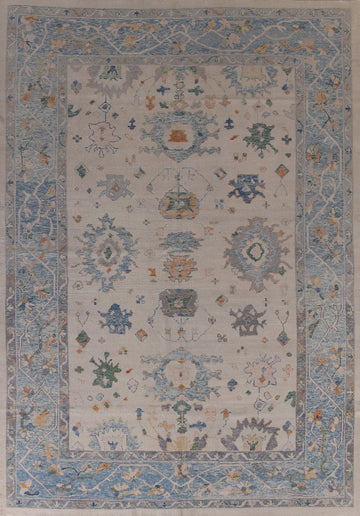 Vegetable Dye Oushak Turkish Area Rug 10x13