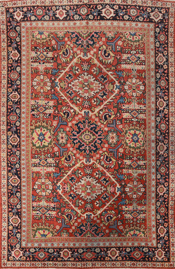 Antique Vegetable Dye Mahal Persian Area Rug 7x10