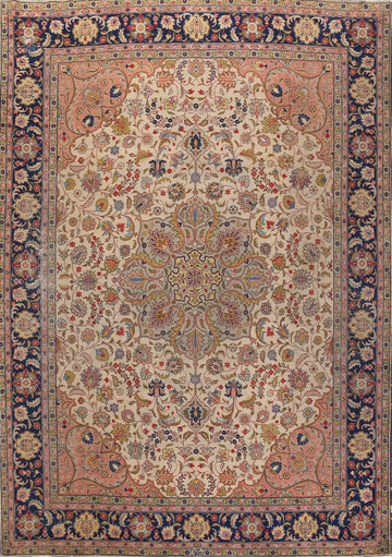 Pre-1900 Vegetable Dye Signed Tabriz Persian Area Rug 10x13