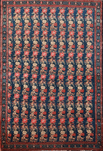 Antique Vegetable Dye Senneh Persian Rug 4x6