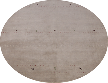 Round Gabbeh Indian Area Rug 8x8
