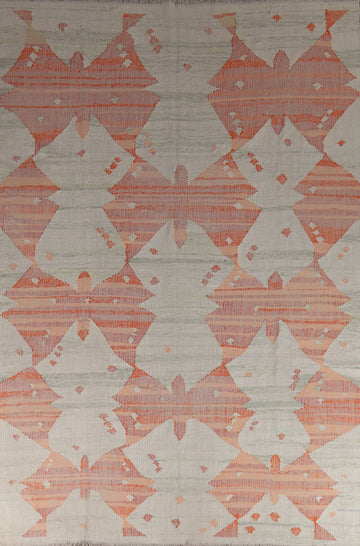 Wool Modern Kilim Turkish Area Rug 10x13