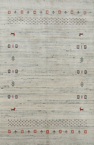 Tribal Gabbeh Indian Rug 4x6