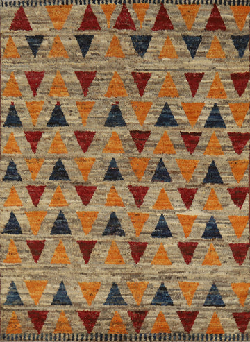 All-Over Geometric Moroccan Oriental Rug 5x7