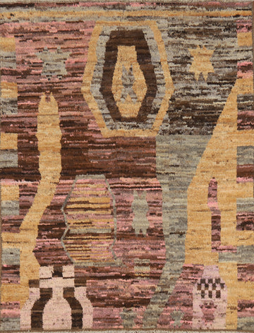 Abstract Geometric Moroccan Oriental Rug 5x7