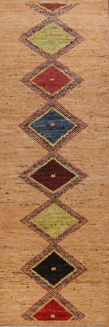 Handmade Moroccan Oriental Runner Rug 3x13