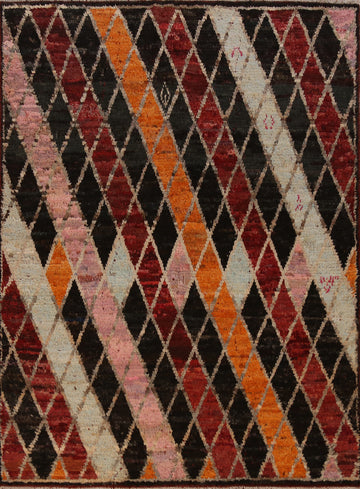 All-Over Trellis Moroccan Oriental Rug 5x7