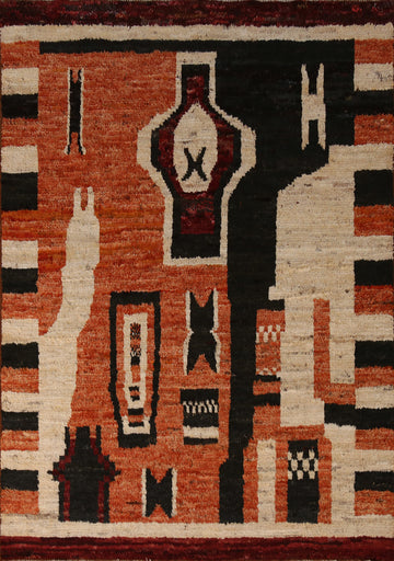 Geometric Moroccan Oriental Rug 5x7