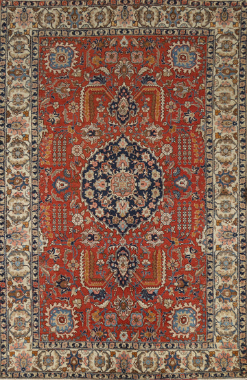 Antique Vegetable Dye Tabriz Persian Area Rug 7x10